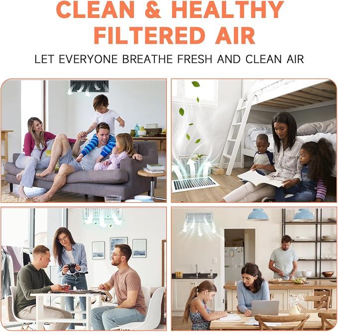 4 x 12 Inch Air Vent Filters Activated Charcoal Carbon Filter Premium Floor
