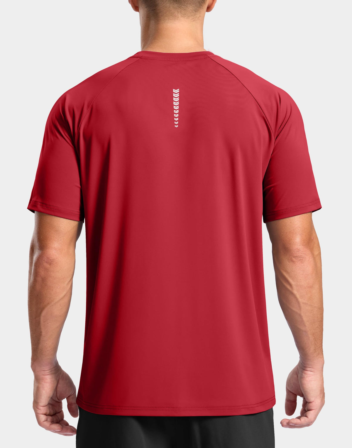 Men's Athletic Workout T-Shirts Moisture Wicking Cooling Running Shirts Short Sleeve Performance Tee for Gym Tennis(Red,3XL)