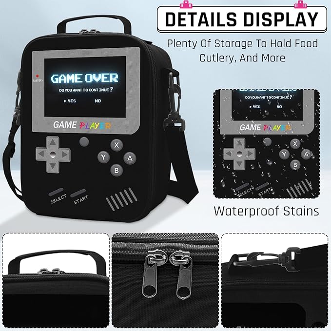 Backpack for School Boys,3pcs Boys Backpack and Lunch Box Set for Elementary Middle School, 17″ Video Game Bookbag for Ages 6-18 Kids Children Teens