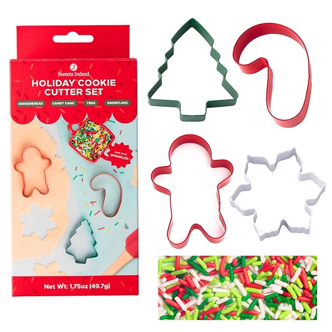 Sweets Indeed Halloween Cookie Cutters 3 Pack with Sprinkles, 2.25 ounces