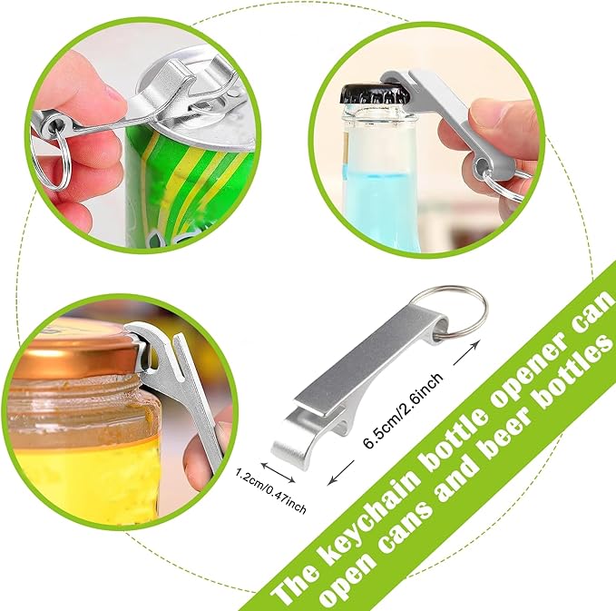 Jar Opener for Weak Hands & Seniors, Set with Gripper Pad & Bottle Keychain