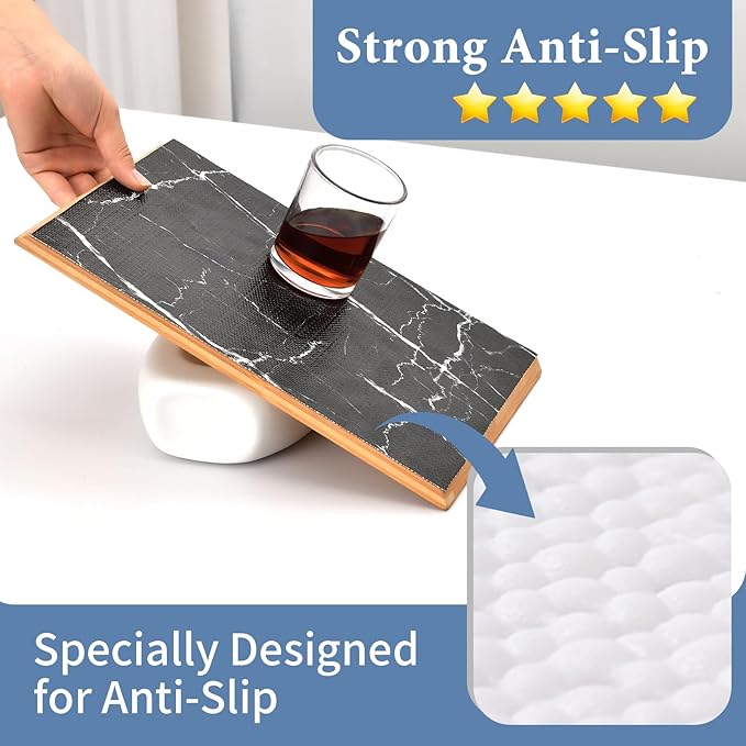 Drawer and Shelf Liner for Kitchen Cabinet: 12 in X 30 Ft Non Slip Waterproof Shelf Paper Non Adhesive Refrigerator Liners Black Marble Easy Liners for Bathroom with Knife Tape Measure