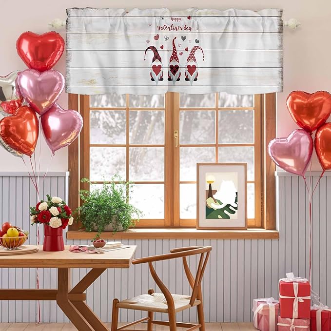Happy Valentine's Valance Curtains