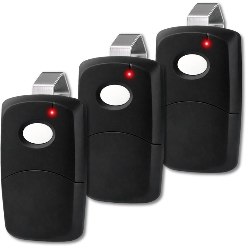 3X for Multicode Linear 308911, 10 dip Switch Gate Opener Remote 300MHz, Multi Code Garage Door Opener Remote, Black Garage Clicker Replacement