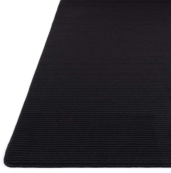 Non Slip Black Solid Rubber Back Thing Runner Rugs for Living Room 2x10 for Kitchen, Rug for Bedroom and Hallway, Stain Resistant Easy Cleaning Non Shedding Carpet Black 2 x 10