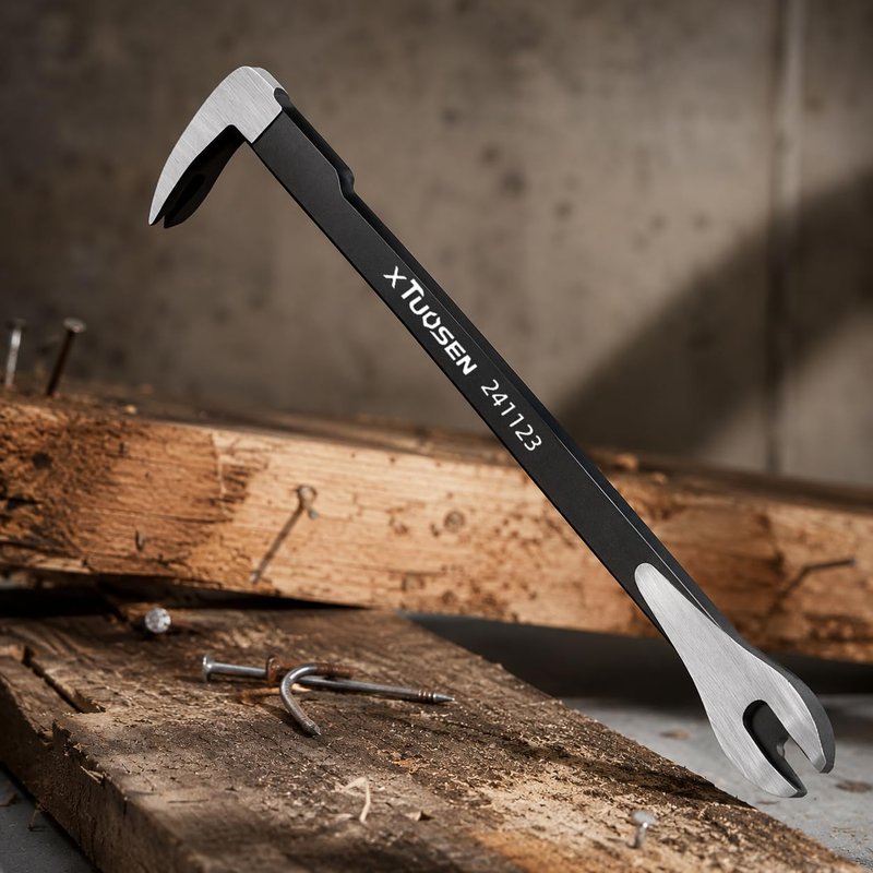 Pry Bar, 11.8" Cats Paw Nail Puller, Mini Crowbar for Home Remolding & Woodworking Prying, Scraping, Lifting, Pulling
