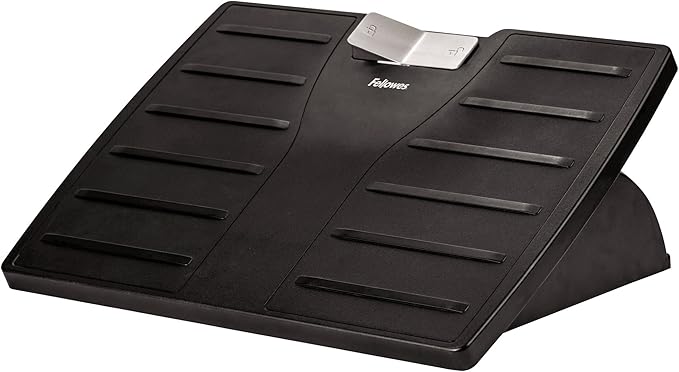 Fellowes Office Suites Metal Adjustable Foot Rest (8032201), Black, Metal
