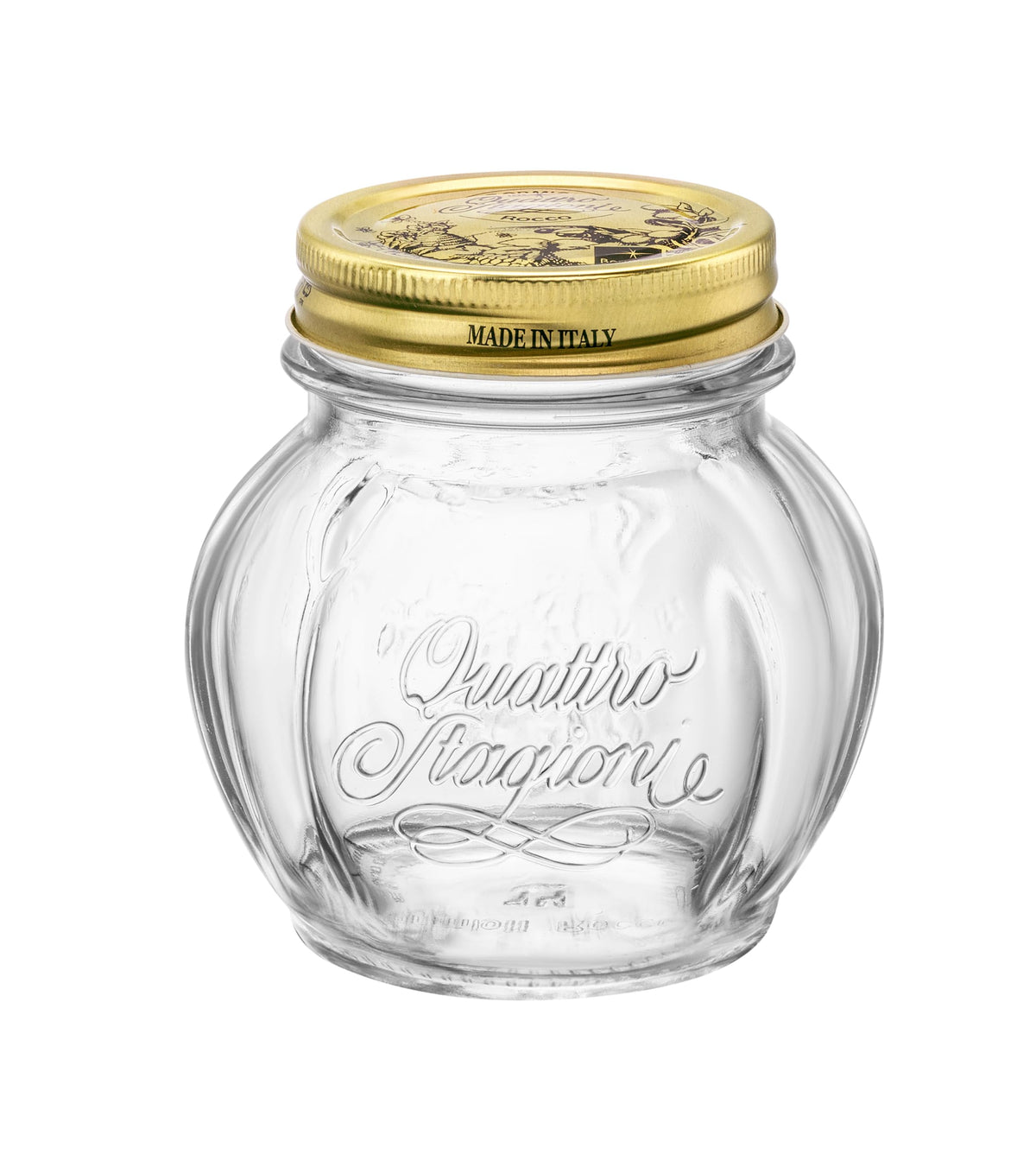 Bormioli Rocco Quattro Stagioni Stacking Jar - ClearGold, Set of 12