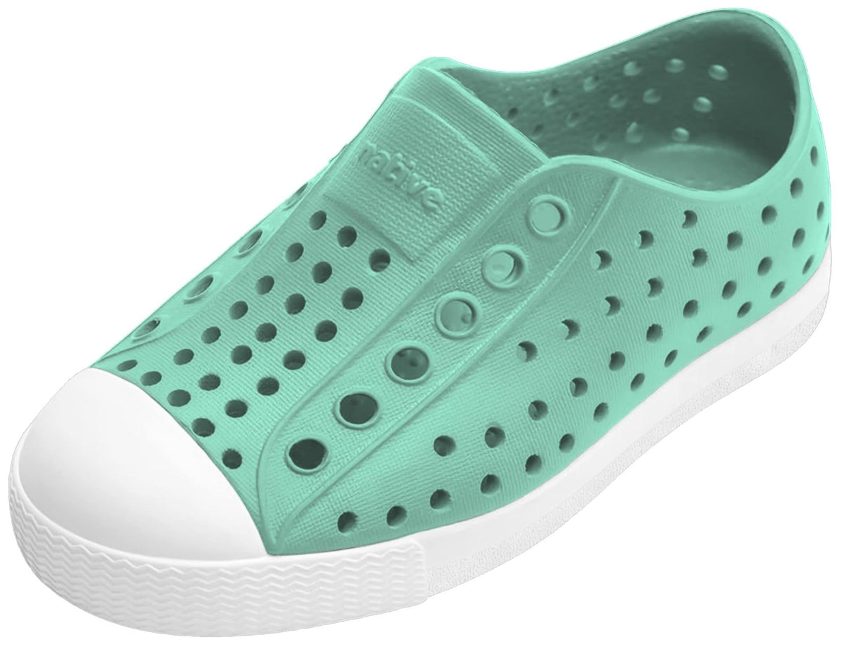 Native Shoes Unisex-Kids Jefferson Sneakers, Fresco Green/Shell White, 12 Little Kid