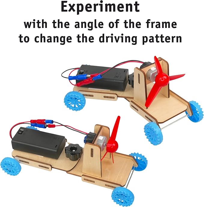 Propeller Car Kit, 1 Pack, Build a DIY Motorized Fan-Powered Car, Complete STEM Project for Kids with Instructions, Ages 8 and up