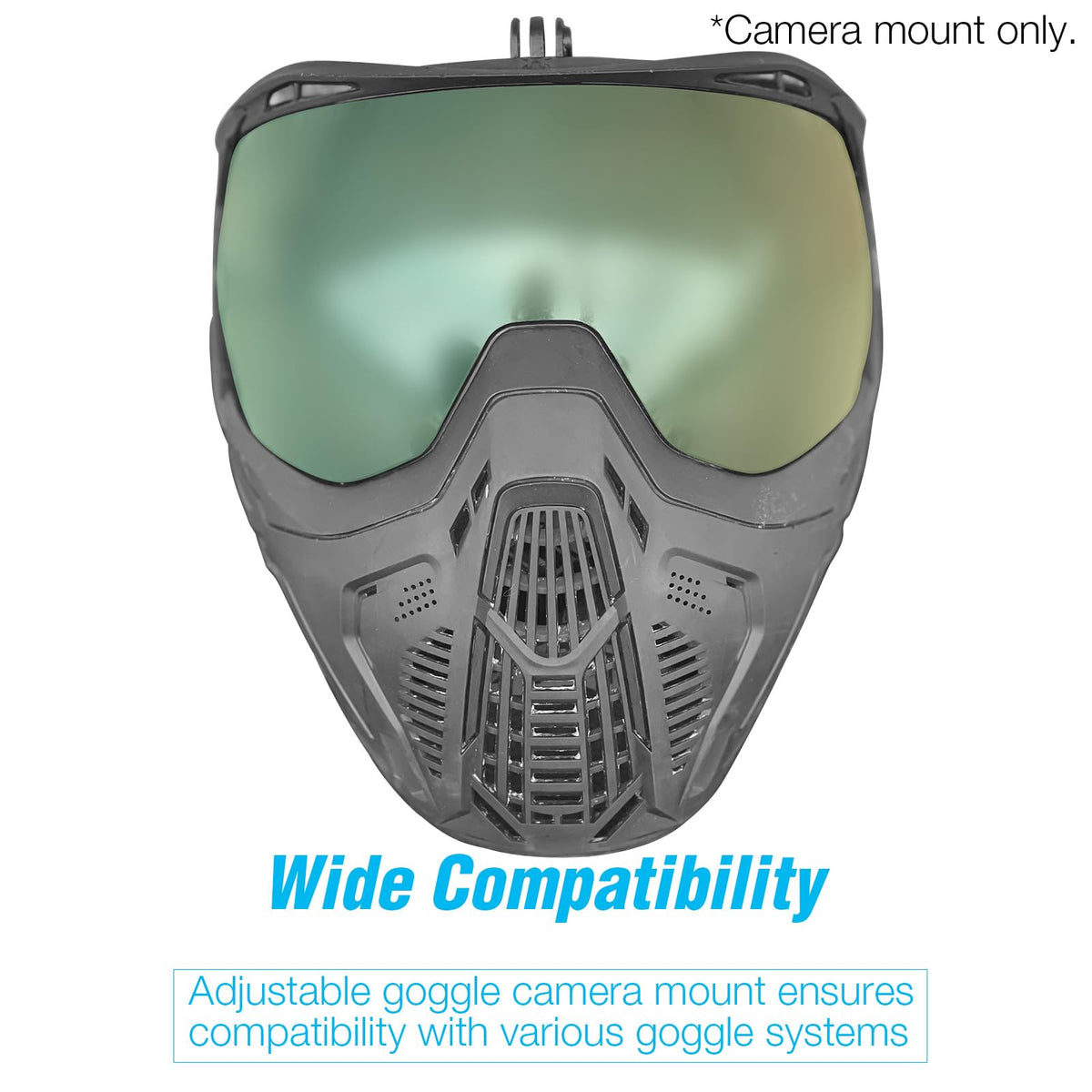 Hixeto Goggle Camera Mount - Durable Paintball Mask Mount for Dynamic Filming