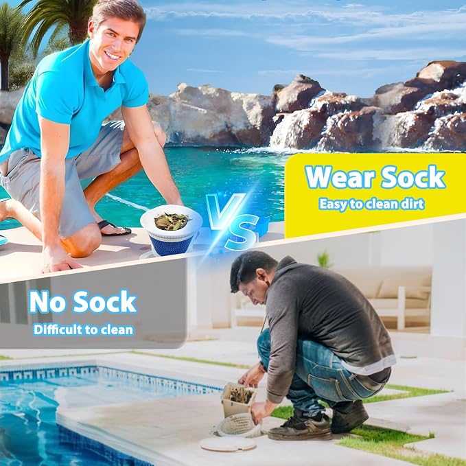 100-Pack Pool Skimmer Socks, Pool Fliter Socks Swimming Pool Skimmer Basket