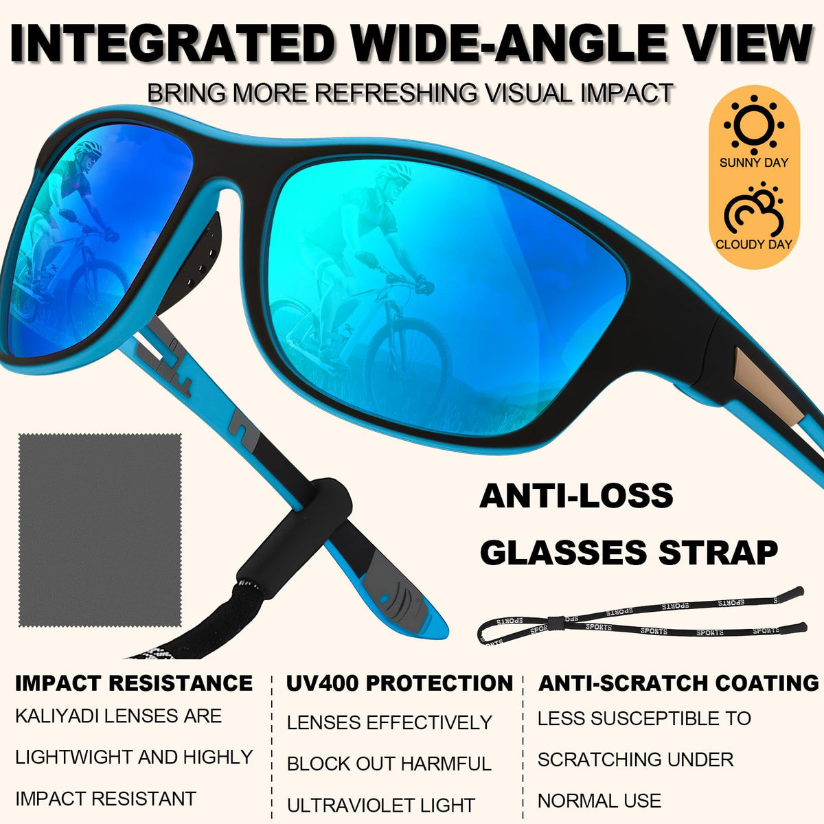 JATEBI 3 Pack Polarized Sunglasses for Men Women