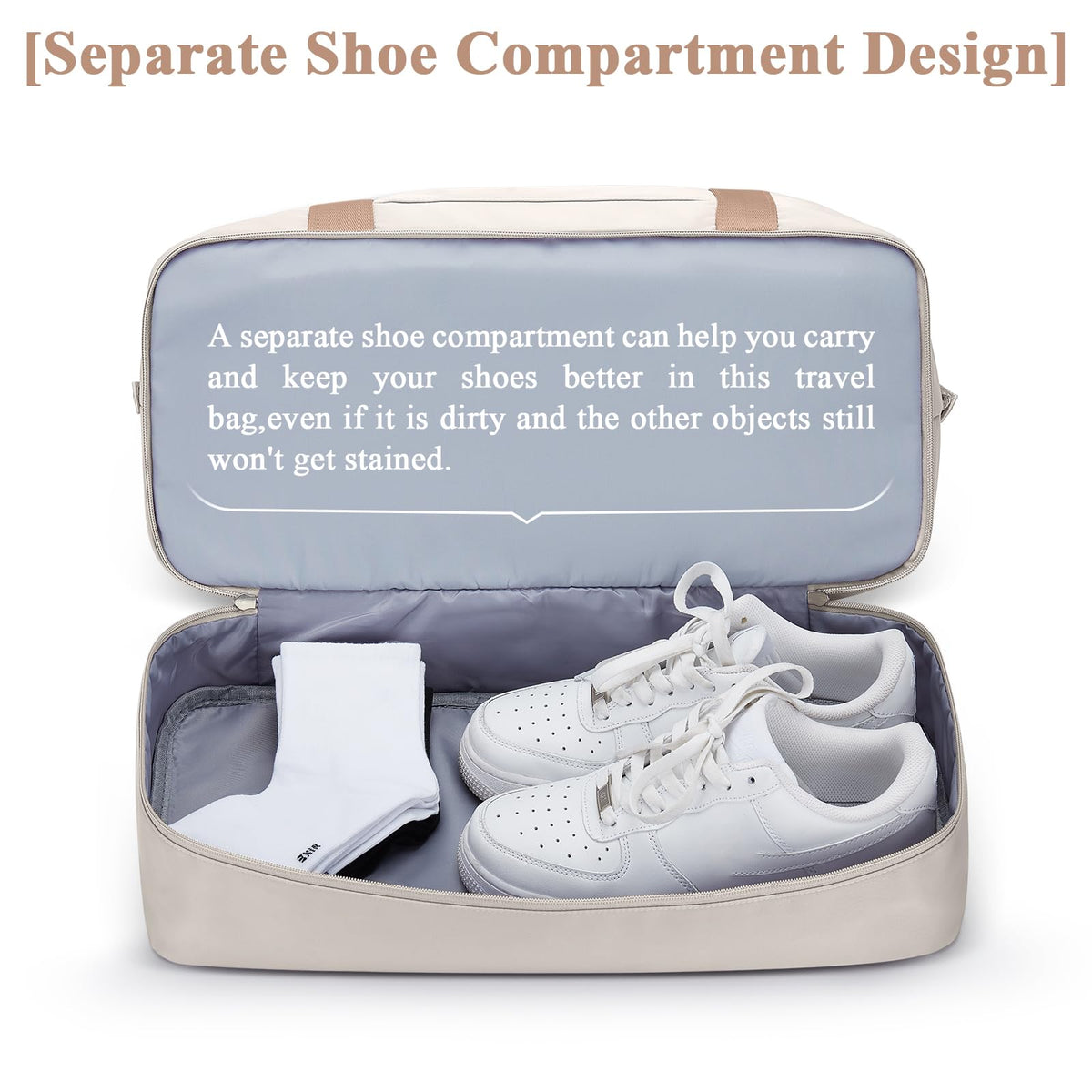 Travel Duffel Bag with Shoes Compartment,Weekender Bags for Women Travel