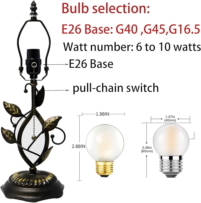 Small Tiffany Lamp Sea Blue Baroque Style Stained Glass Table Lamps Desk Bedside Reading Light 8X8X18 Inches with Bronze Metal Leaf Resin Base