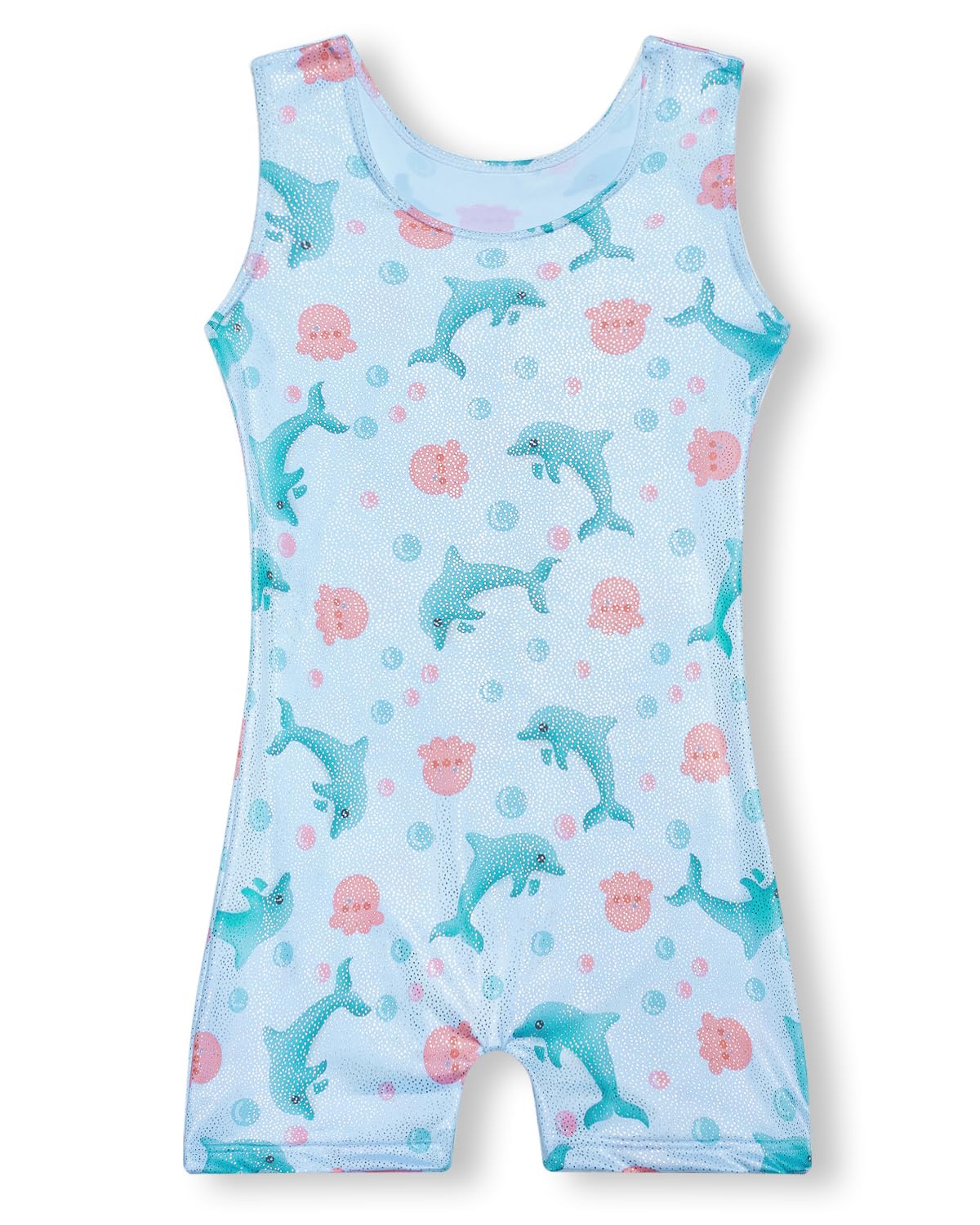 YDMZX Leotards for Girls Size 5-6 5T 6T Toddler Kids Gymnastics Tumbling Outfit Clothes Unitards Biketards Cute Dolphin