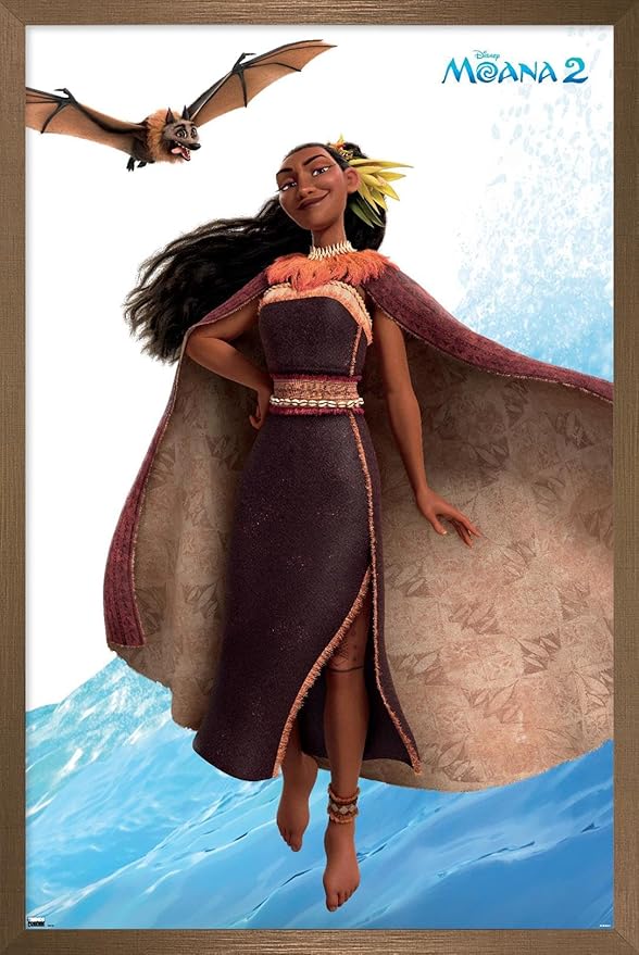 Trends International Disney Moana 2 - Matangi Wall Poster, 34L x 22.4W, Bronze Framed Version