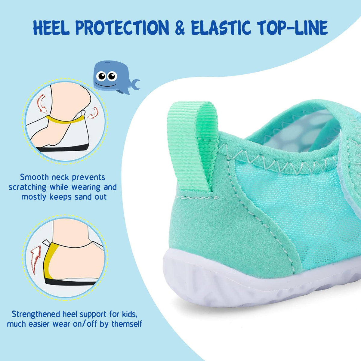LeIsfIt Toddler Water Shoes Boys Girls Barefoot Aqua Socks Kids Breathable Quick-Dry Swim Shoes for Beach Pool Surf, Pink Green, 6 Toddler
