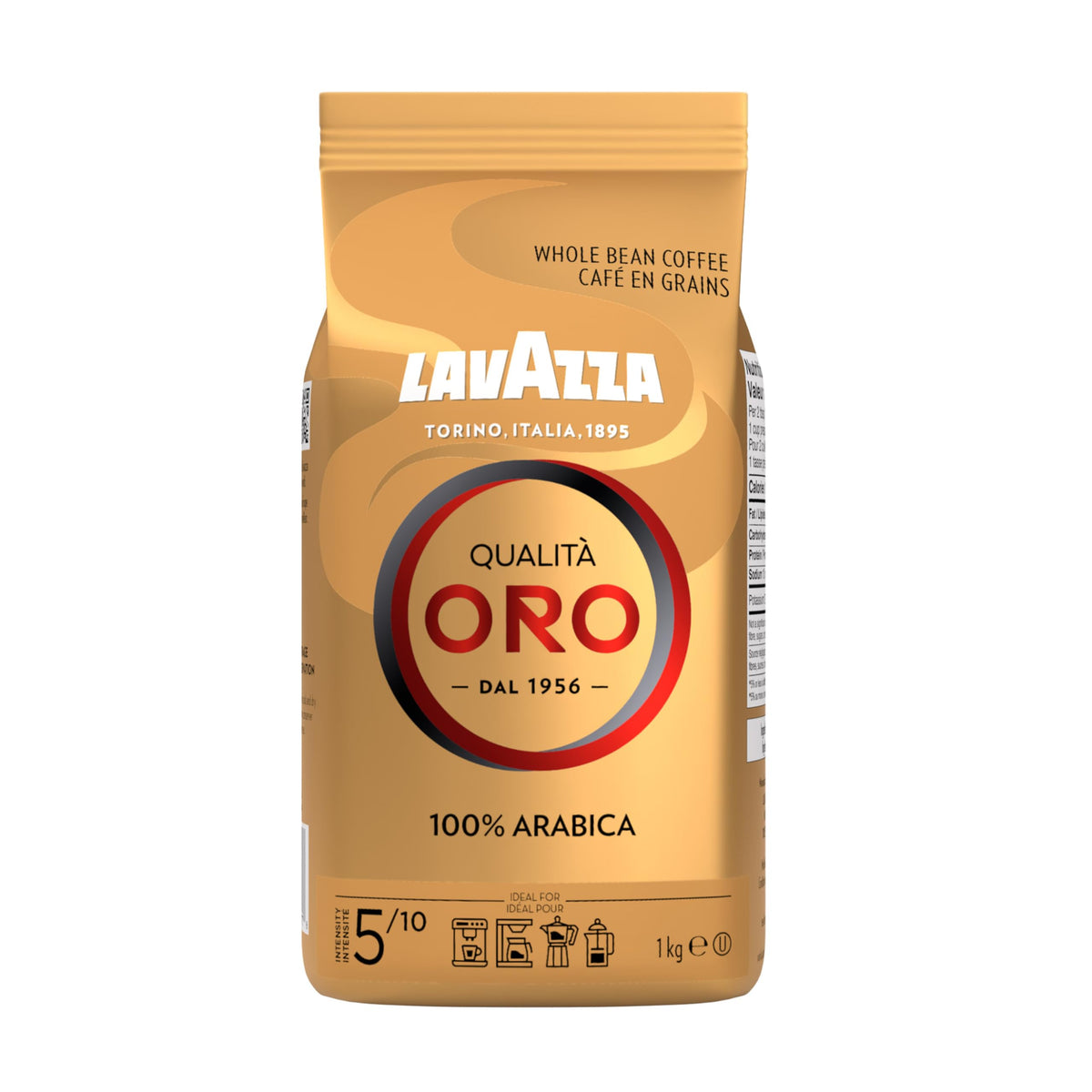 Lavazza Qualità Oro Whole Bean Coffee Blend, Medium Roast, 2.2-Pound Bag (Pack of 6)