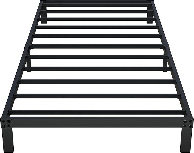 XL Twin Bed Frame No Box Spring Needed, 8 Inch Heavy Duty Metal Twin XL Platform Bed Frame Support Up to 2500 lbs, Easy Assembly, Noise Free, Black