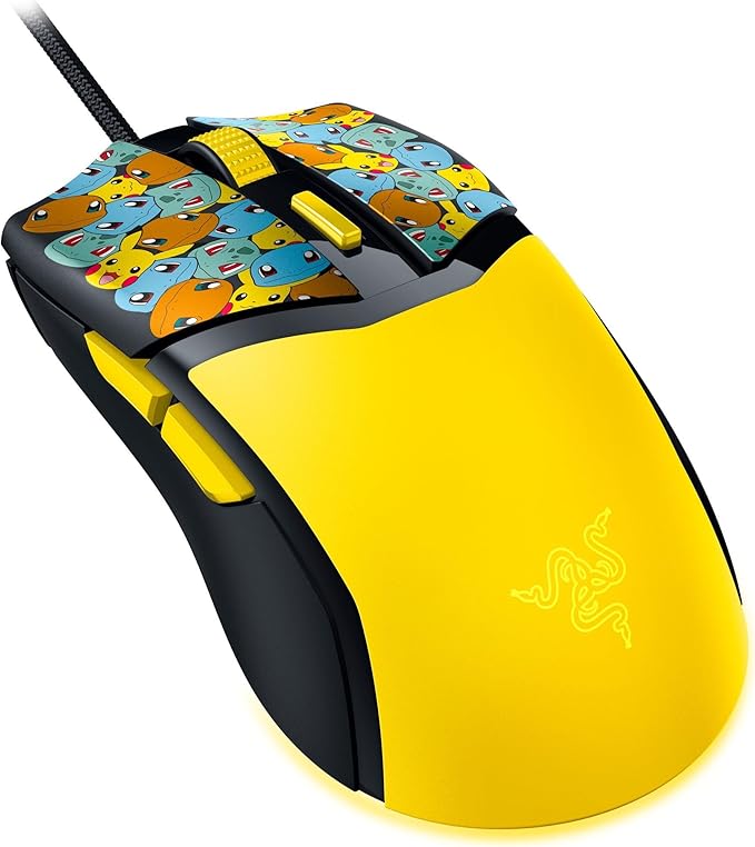 Razer Cobra Wired Gaming Mouse: 58g Lightweight - Gen-3 Optical Switches - Chroma RGB Lighting - Precise 8500 DPI Optical Sensor - 100% PTFE Mouse Feet - Speedflex Cable - Pokémon Edition