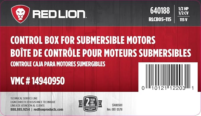 Red Lion RLCB05-115 1/2-HP 115-Volt VMC Control Box