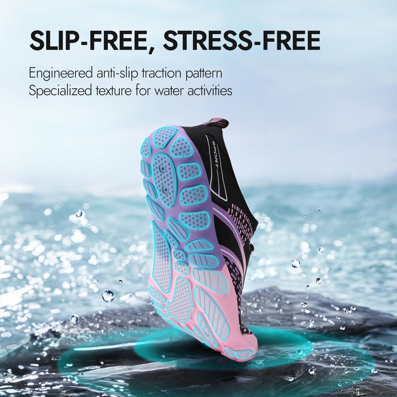 ATHMILE Hiking Barefoot Water Shoes for Women Men Beach Swim Aqua Pool River Quick Dry Athletic Wide Toe Outdoor Sport Kayaking Boating Rock Climbing Yoga Lake