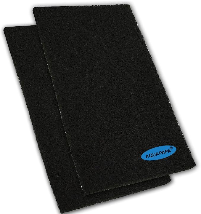 Activated Carbon Filter Media Pad 2-Pack 17.5"x 11.8" Cut-to-fit Sponge Foam