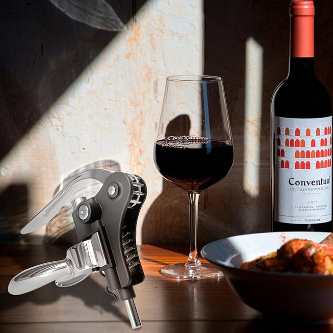 Rabbit Wine Opener,Stainless-Steel Lever‑Style Corkscrew