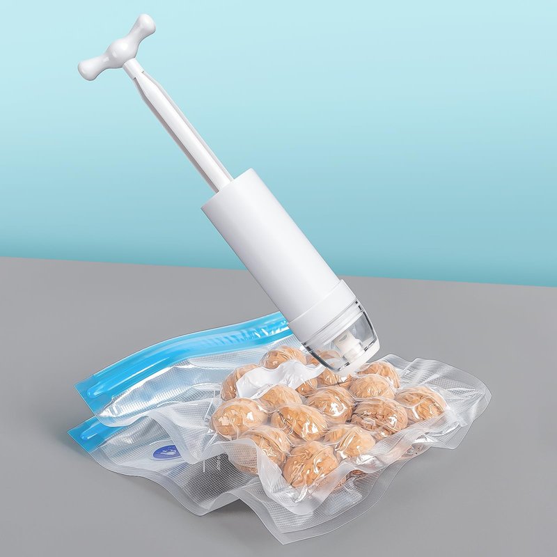 Mini Vacuum Pump Manual Portable Vacuum Sealer Pump for Sous Vide Bags Use in Clothes and Food 2-Pack