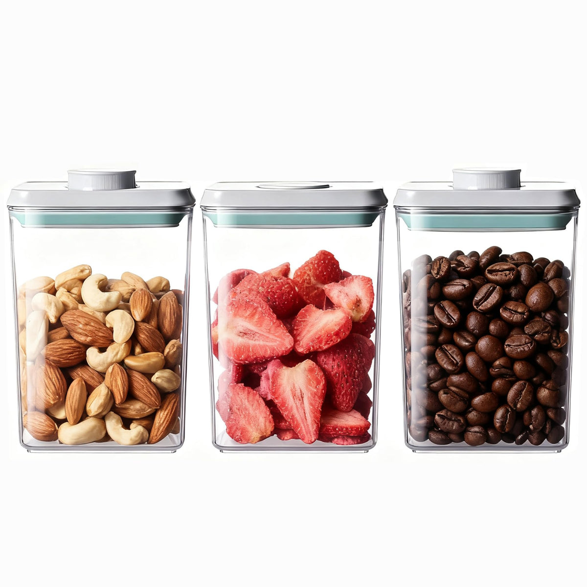 Pop Food Storage Containers Set Large Airtight Food Storage Containers with Pop Lids, Kitchen Pantry Organization and Storage, Cereal, Rice, Flour, Pasta & Snack Container, BPA Free, 2 x 2.8Qt