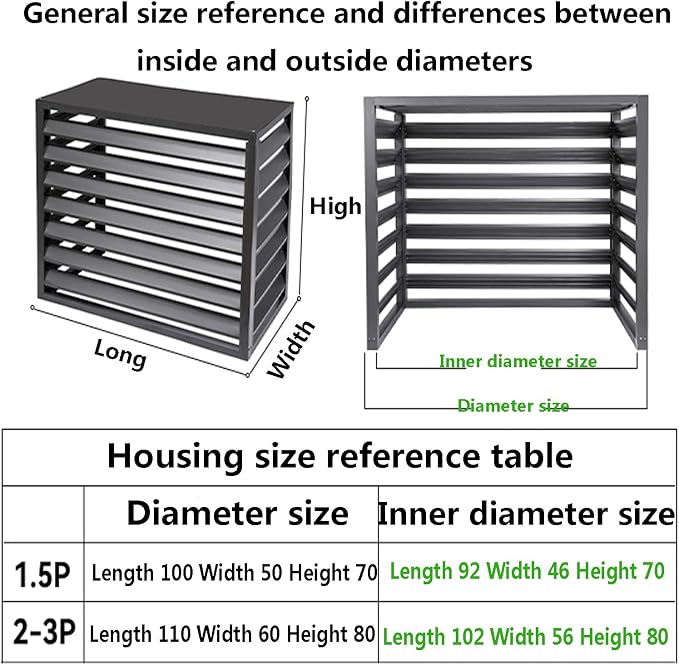 Aluminum Outdoor Condenser Protective Cover, freestanding Enclosure to Cover