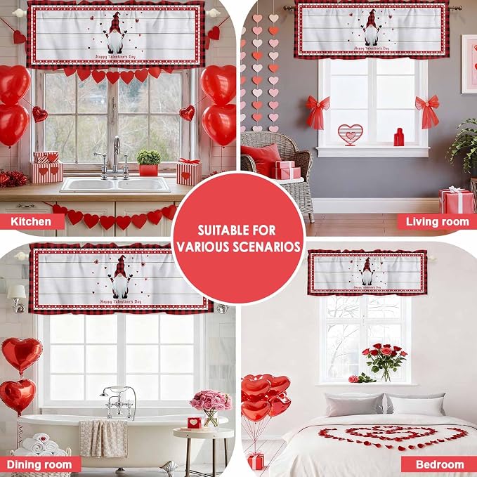 Valentine's Day Valance Curtains