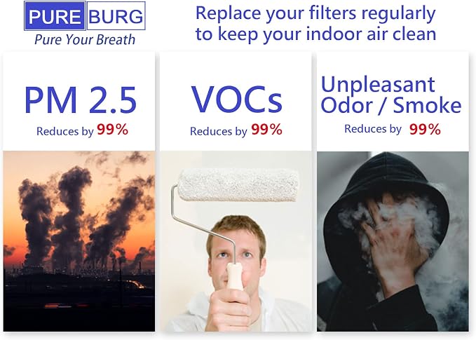 PUREBURG Replacement Filter Compatible