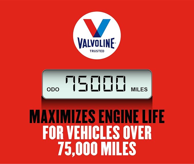 Valvoline High Mileage with MaxLife Technology 20W-50 Synthetic Blend Motor Oil