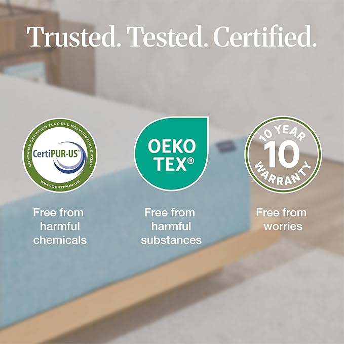 LIFEMENT Basic Queen Cooling Gel Infused Memory Foam Mattress in a Box | Medium Firm Bed, Fiberglass Free, Certified Pressure Relief Foam, Cooling Comfort Sleep, 12 Inch