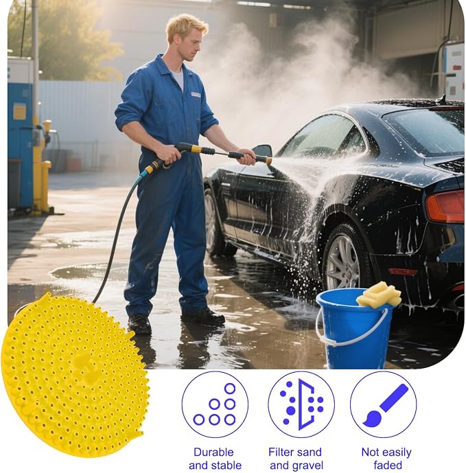 2PCS Car Wash Bucket Grit Trap Insert, 10.2" Vehicle Detailing Washing Filters