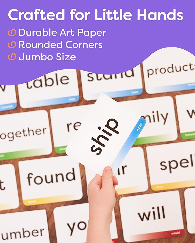Sight Words Flash Cards 4th Grade - 120 High Frequency Words from Dolch's and Fry's Lists for 9-10 Years