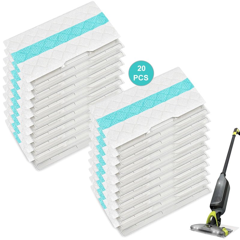 20-Pack Disposable Absorbent mop Replacement Pads Compatible with VM252 VM251 VM250 VM200 VC205 QM250 Models, Essential Replacement Accessories for Household Vacuum mops
