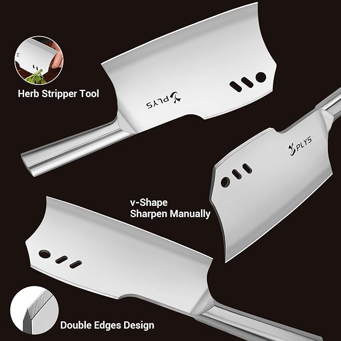 Plys 7.2 Inch Meat Cleaver Knife, Heavy Duty Bone Chopper Butcher Knife