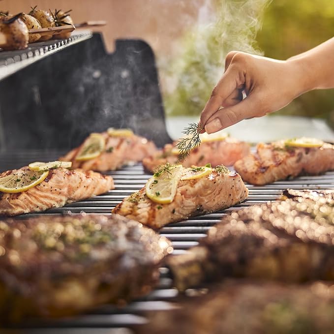 Weber Genesis S-315 Natural Gas Grill for Outdoor Grilling, 3 Burners, Stainless Steel