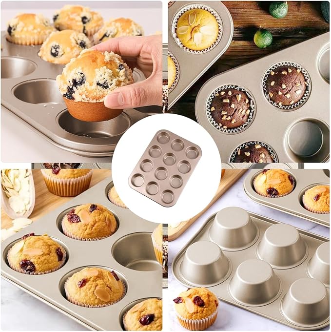 2er-Set Muffinblech 12 Mulden – antihaftbeschichtet & hitzebeständig