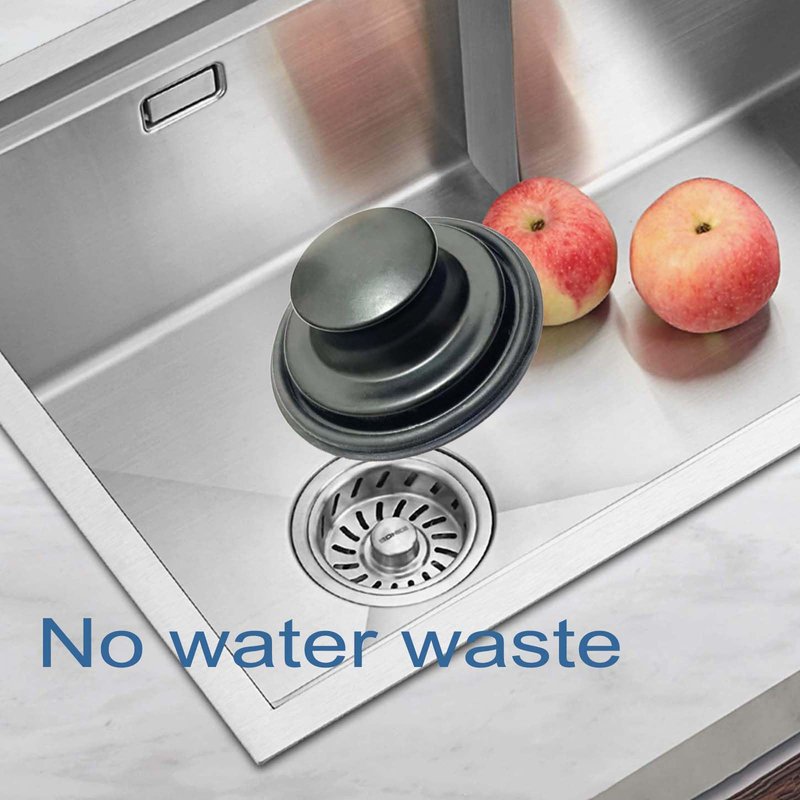 3.35 Inch Kitchen Sink Stopper for Garbage Disposal Stopper, Stainless Black Garbage Disposal Plug Fits Standard Kitchen Drain Size of 3 1/2 Inch, for Insinkerator, Kitchenaid, Kohler, Waste King