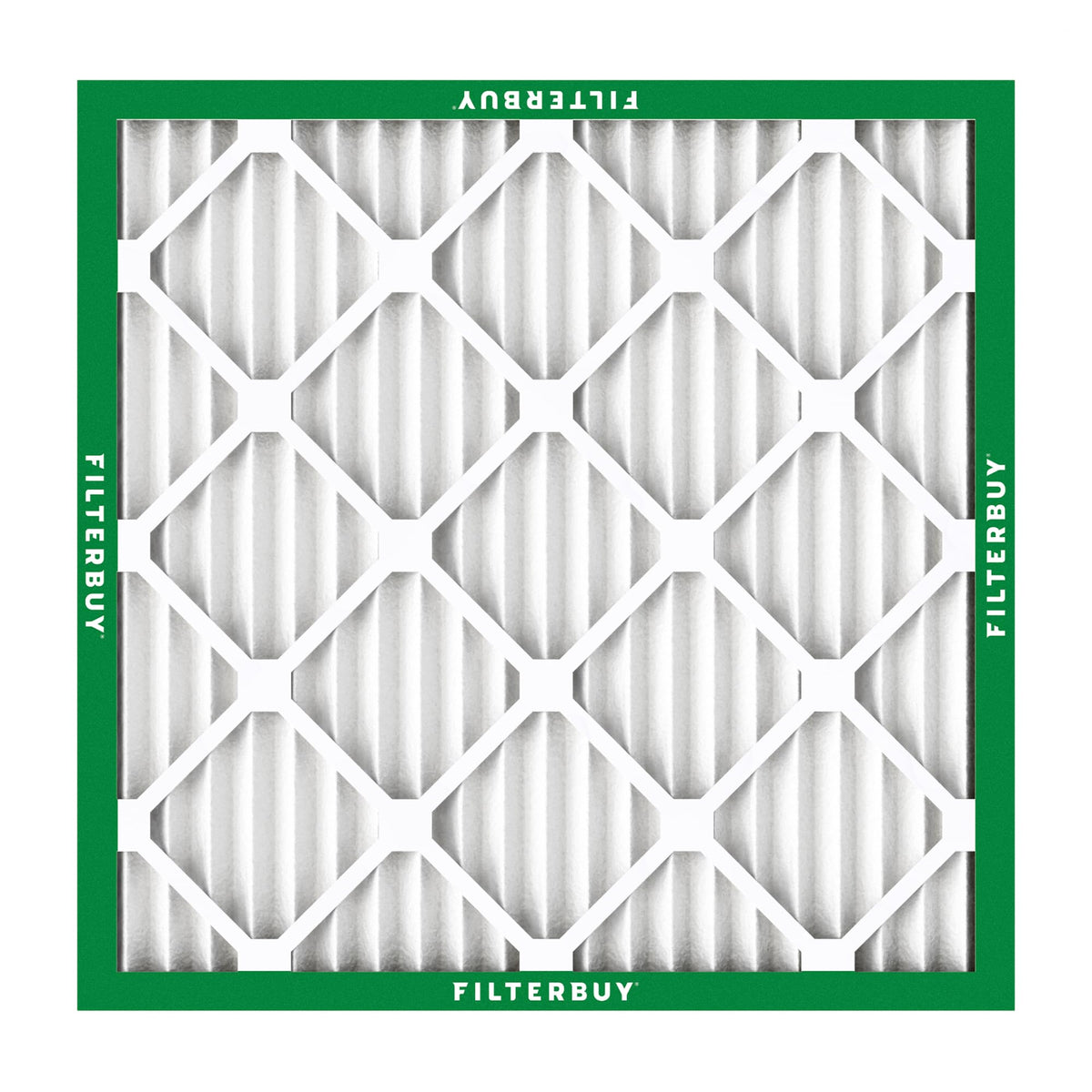 Filterbuy 20x20x1 Air Filter MERV 8 Essential Dust & Allergy Defense (12-Pack), Electrostatic Pleated HVAC AC Furnace Filters Replacement, Made in USA (Actual Size: 19.50 x 19.50 x 0.75)