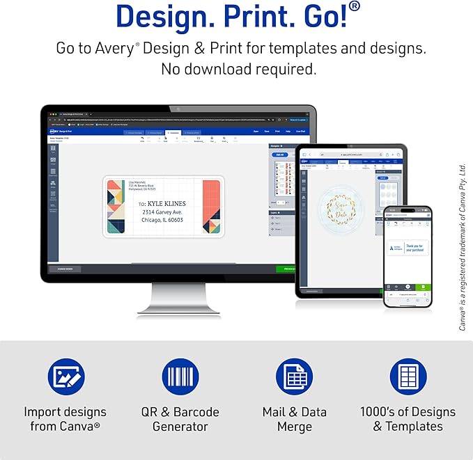 Avery Printable Index Cards, Sure Feed Technology, 3" x 5", Matte White, Laser & Inkjet Compatible, 150 Blank Cards Total, Great for Product Branding, Marketing, and More (5388)