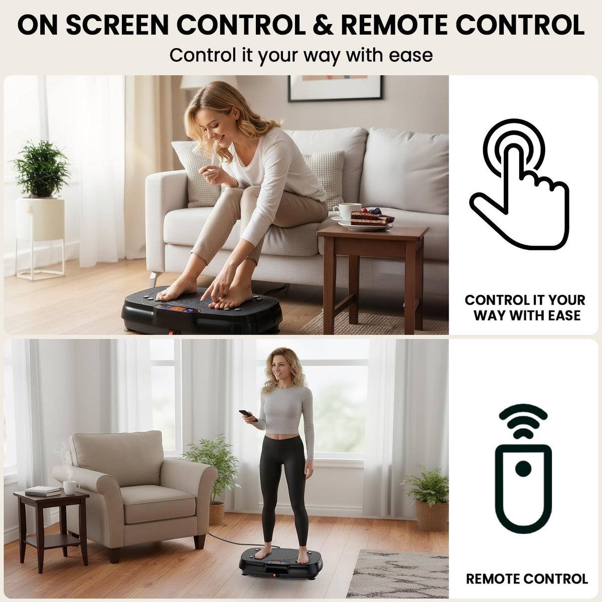 Vibration Plate Exercise Machine: TISSCARE Vibrating Plates for Weight Loss and Lymphatic Drainage, 400lbs Shake Plate Whole Body Workout Platform for Home Fitness Fat Burner Gifts