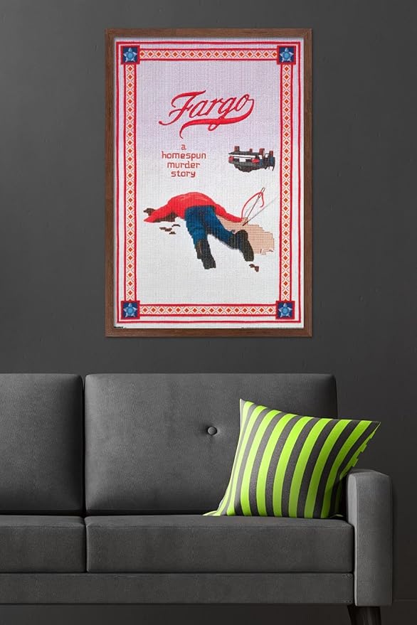 Fargo (1996) - One Sheet Wall Poster, 34L" x 22.4W", Mahogany Framed Version
