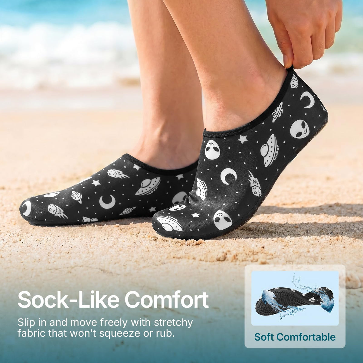 Water Shoes for Women Men Quick-Dry Aqua Socks Swim Beach Outfits Barefoot