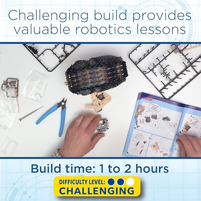 Thames & Kosmos My Robotic Pet - Tumbling Hedgehog | Build Your Own Sound Activated Tumbling, Rolling, Scurrying Pet | STEM Experiment Kit | Toy of The Year Award Finalist
