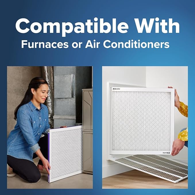 Filtrete 22x22x1 AC Furnace Air Filter, MERV 12, MPR 1500, CERTIFIED asthma &